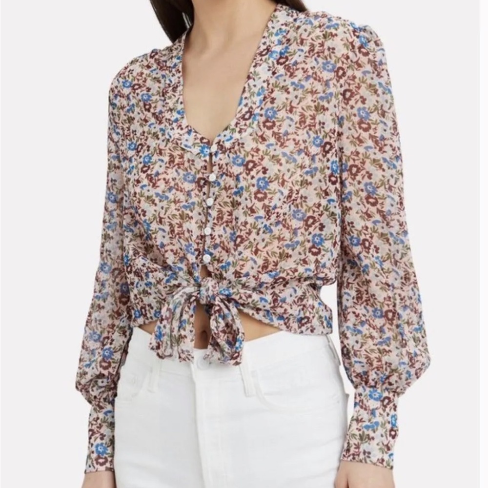 The East Order Floral Chiffon Blouse
